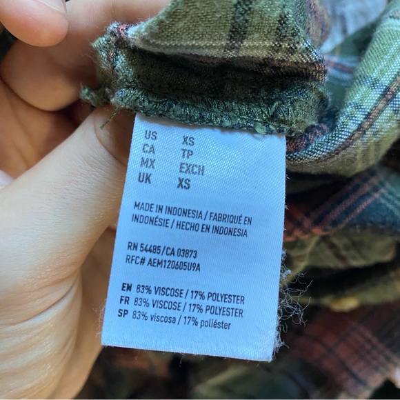 AMERICAN EAGLE | Plaid boyfriend fit flannel - Picture 5 of 5